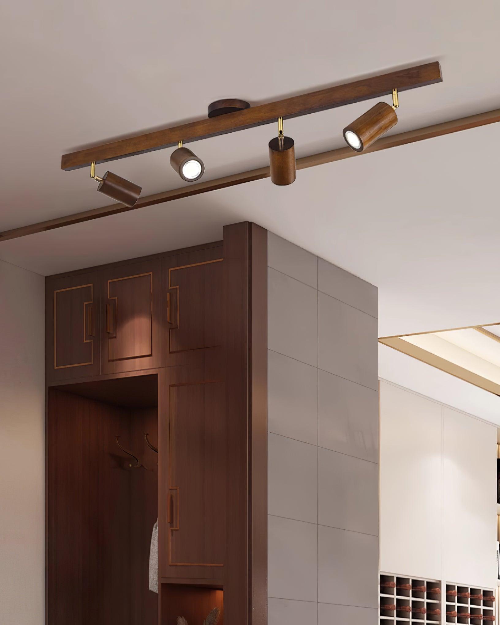 Merlo - Illuminazione a Binario in Legno LED Design per Soffitto e Parete