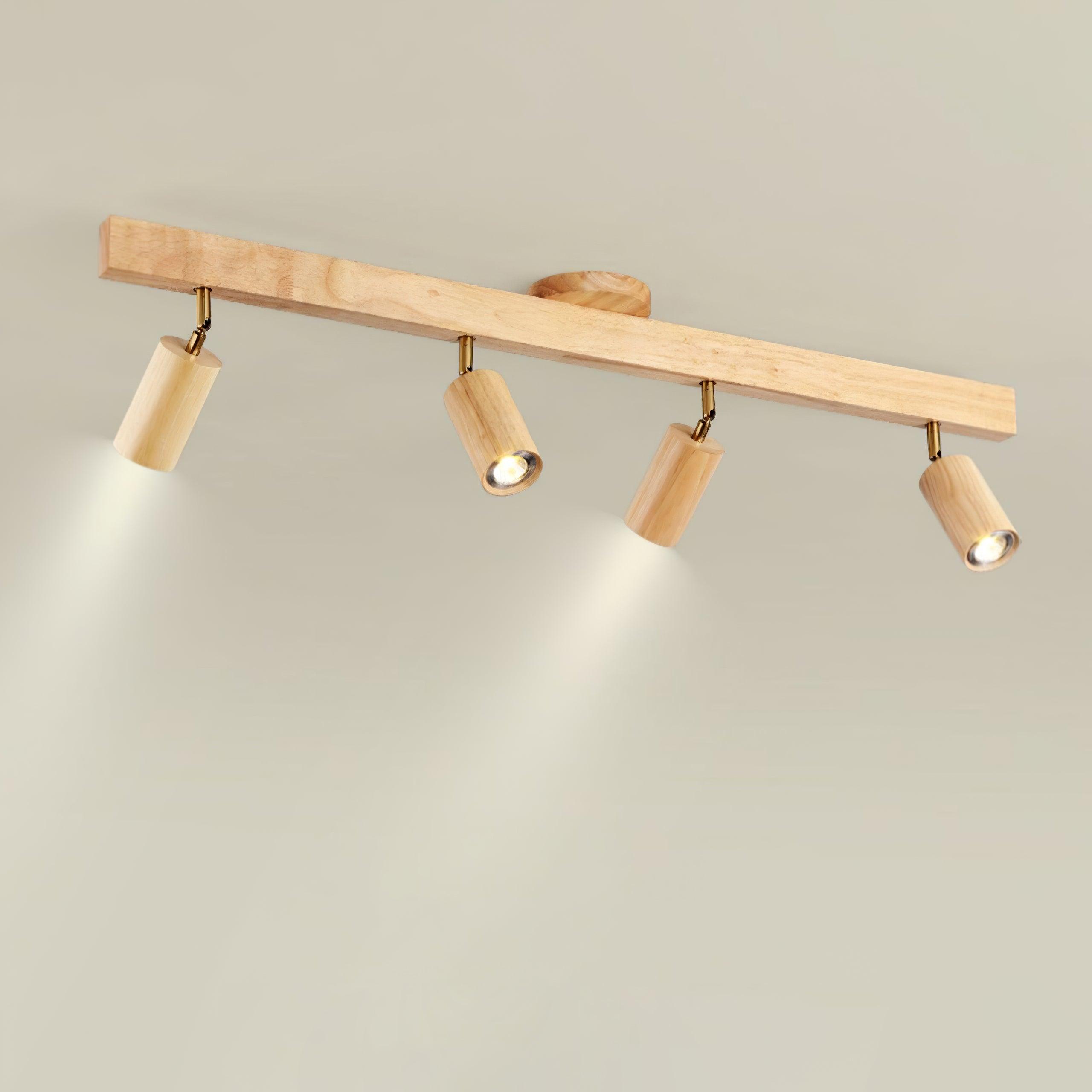 Merlo - Illuminazione a Binario in Legno LED Design per Soffitto e Parete