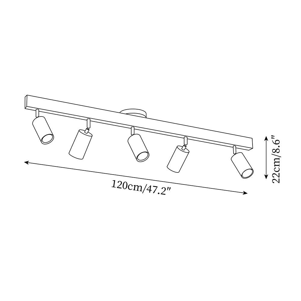 Merlo - Illuminazione a Binario in Legno LED Design per Soffitto e Parete